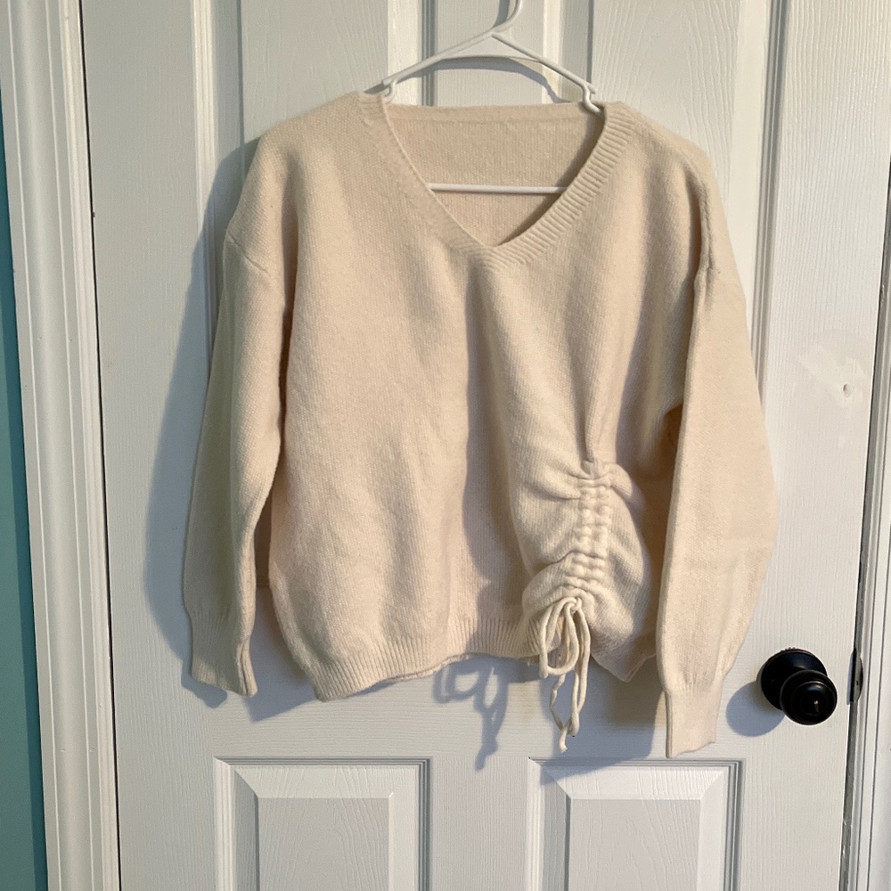 Woolen V-neck sweater